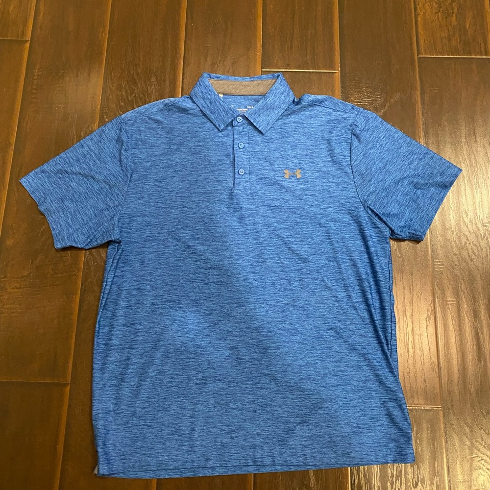LG Men's Heather Blue Polo Shirt